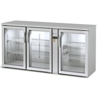 Minibar cu 3 usi cu geam 490Lt fara unitate condensare - Coreco