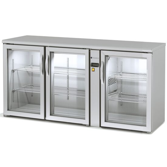 Minibar cu 3 usi cu geam 490Lt fara unitate condensare - Coreco