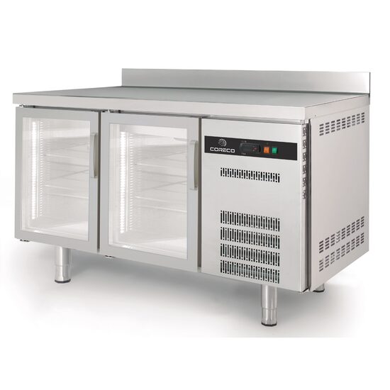 Masa rece cu doua usi cu geam si rebord, 245 Lt - Coreco