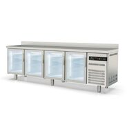 Masa rece cu 4 usi cu geam si rebord, 516 Lt - Coreco