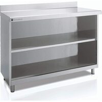 Masa neutra cu rebord si doua rafturi seria 600 - Coreco