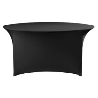 Fata de masa Symposium, Hendi, diametru 180cm, Negru, , 90% poliester 10% elastan
