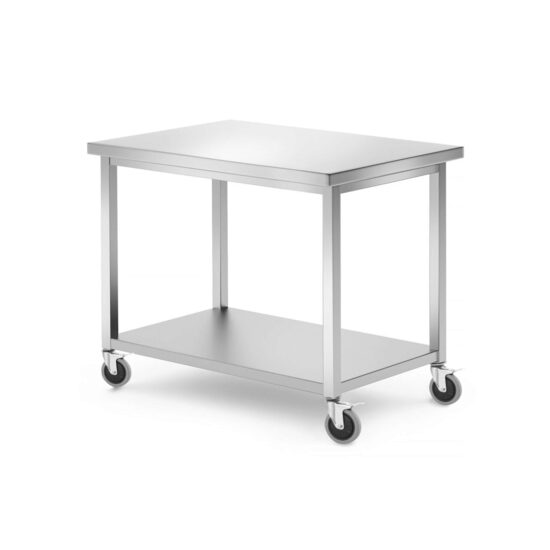 Masa mobila cu polita - insurubata, adancime 700 mm, HENDI, Kitchen Line, 1000x700x(H)850mm