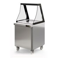 Masa rece cu vitrina si usa 204 Lt - Coreco
