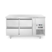 Masa frigorifica cu 4 sertare si unitate laterala, Arktic, Profi Line, 230V/250W, 1360x700x(H)858mm