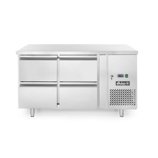 Masa frigorifica cu 4 sertare si unitate laterala, Arktic, Profi Line, 230V/250W, 1360x700x(H)858mm