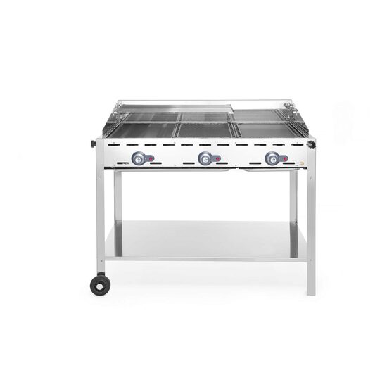 Grătar Green Fire cu 3 arzătoare, HENDI, Profi Line, 17,4 kW, 1078x612x(H)825mm