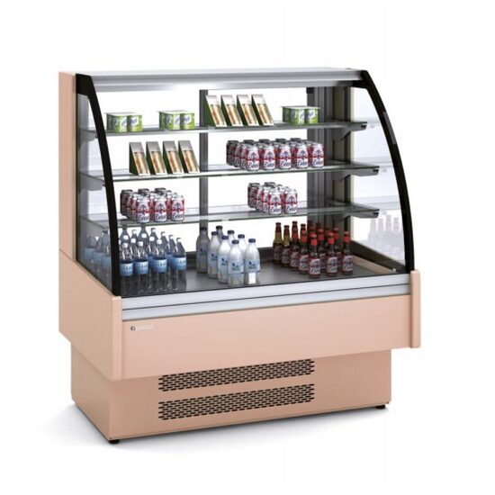 Vitrina frigorifica modulara snack, cu geam curbat 231 Lt - Coreco