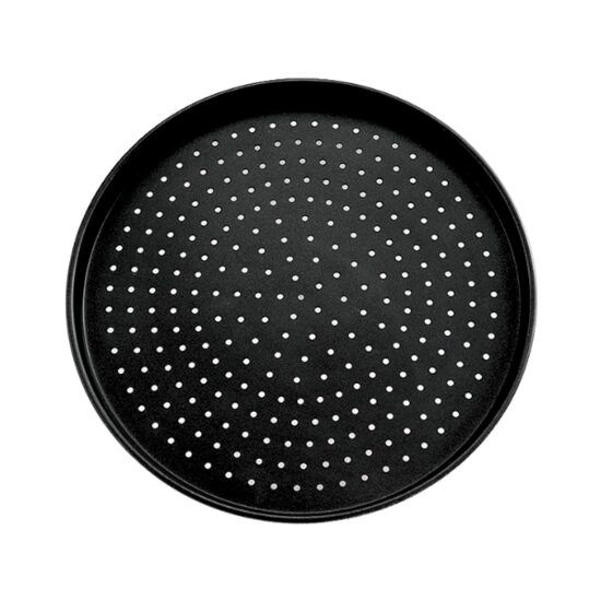 Tava rotunda perforata standard din aluminiu vopsit, pentru pizza - Almetal