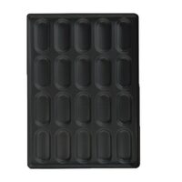 Tava copt din aluminiu vopsit pentru 24 painici sandvis 60x90cm - Almetal