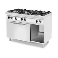 Masina de gatit, 6 arzatoare+cuptor gaz, 32.5KW,1200x700x(H)900mm