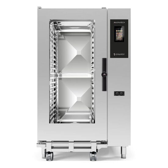 Cuptor profesional Alphatech Synapsy automat, gaz, capacitate 40 tavi GN 1/1, 20 tavi GN 2/1, umidificare automata directa