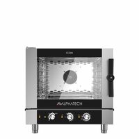 Cuptor profesional Alphatech Icon, electric, capacitate 5 tavi GN 1/1, 5 tavi 600x400 mm, umidificare automata directa