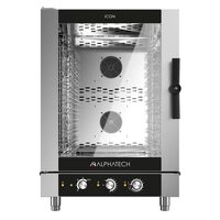 Cuptor profesional Alphatech Icon gaz, capacitate 10 tavi GN 1/1, 10 tavi 600x400 mm, umidificare directa