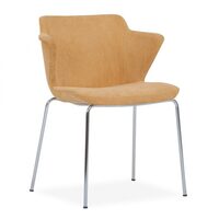 Scaun cu manere si spatar, picioare metalice Pate - Caris