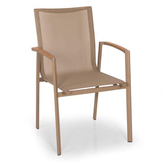 Scaun aluminiu cu manere si spatar Rossi - Caris