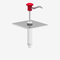 Capac dispenser sos roșii/ketchup, standard, roșu, din inox KD-002-1/6-A, Kalando