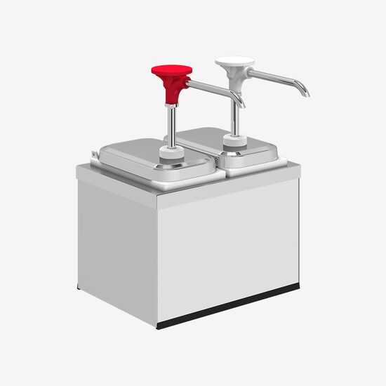 Dispenser sosuri din inox, 2 x 1.9L, KDS-003, Kalando