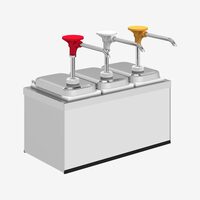 Dispenser sosuri din inox, 3 x 1.9L, KDS-003, Kalando