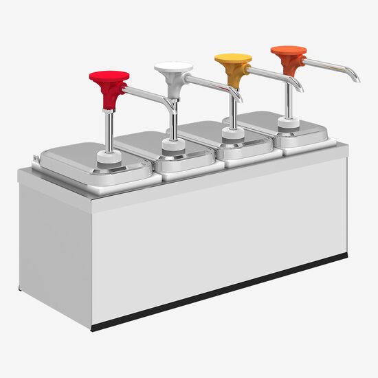 Dispenser sosuri din inox, 4 x 1.9L, KDS-003, Kalando