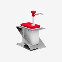 Dispenser sosuri, stand inox, dozator plastic, 1.9L, KDP-003 Kalando