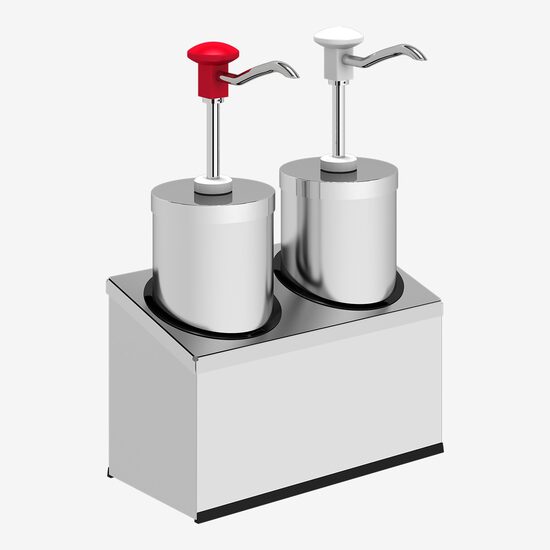 Dispenser sosuri dublu din inox, 2x2.25L KD-004, Kalando