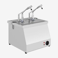 Dozator inox sosuri calde, 2 x 5.25L, Bain-marie GN 1/4, KD-021 Kalando