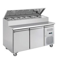 Masă frigorifică cu doua usi, pentru preparare sandwich, 282 lt - Prochill