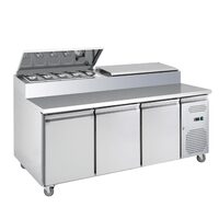Masă frigorifică cu 3 usi, pentru preparare sandwich, 417 lt - Prochill