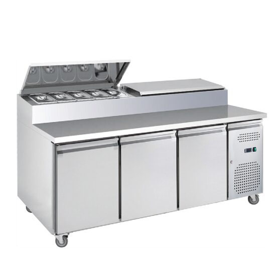 Masă frigorifică cu 3 usi, pentru preparare sandwich, 417 lt - Prochill