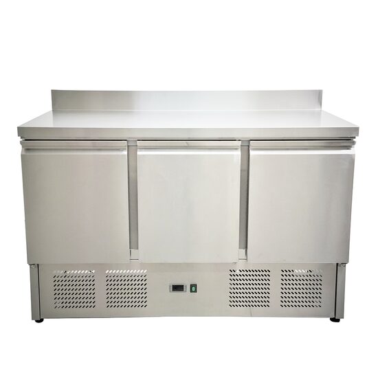 Masă rece cu 3 usi si rebord, tip saladetă, 368 lt - Prochill