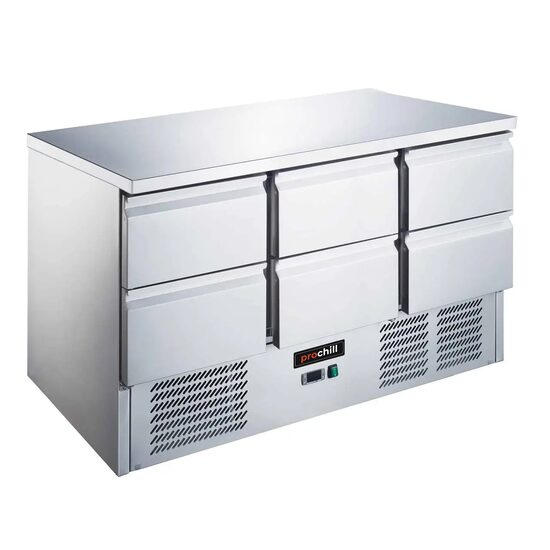 Masă rece cu 6 sertare, tip saladetă, 368 lt - Prochill