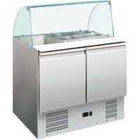 Salatiera refrigerata cu vitrina si doua usi, 240 lt - Prochill