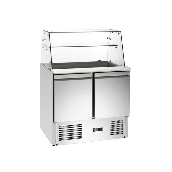 Salatiera refrigerata cu vitrina si doua usi, 240 lt - Prochill