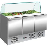Salatiera refrigerata cu vitrina si 3 usi, 368 lt - Prochill