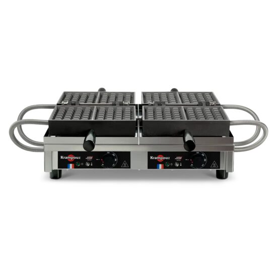 Aparat pentru waffles dublu 4×6 Bruxelles 180°– Krampouz