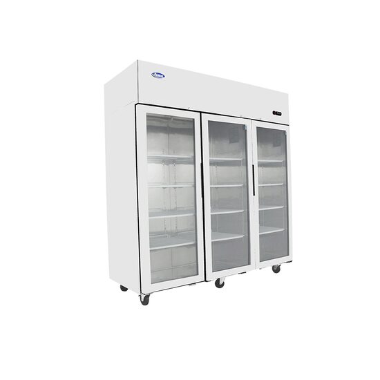 Dulap frigorific cu 3 usi din sticla, racire ventilata, 1390 lt - Atosa