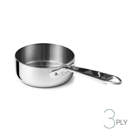 Cratita Alu-inox 3-Ply cu cu efect lustruit si mâner din inox