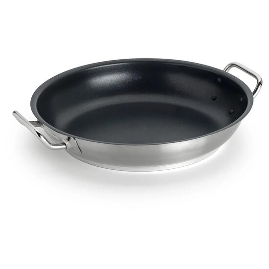 Tigaie pentru omletă cu mâner tubular din oțel inoxidabil și strat interior din platină