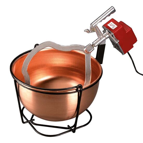 Mixer pentru polenta și risotto cu vas mare din cupru