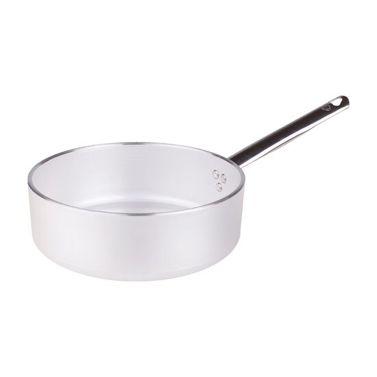 Cratiță joasă din aluminiu, grosime 5mm, cu mâner din inox