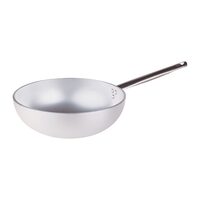 Tigaie wok din aluminiu, grosime 5mm, cu mâner tubular din inox