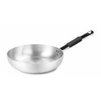 Tigaie din aluminiu, puritate 99%, grosime material 3 mm, maner tubular din inox acoperit cu material anti-frigere