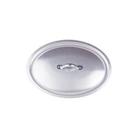 Capac oval aluminiu cu maner din inox pentru oale si cratite profesionale Agnelli