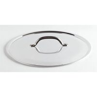 Capac rotund din aluminiu cu mâner din inox, fără margine, pachet de 10 bucăți