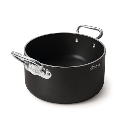 Oală din aluminiu Non-Stick AlBlack cu două mânere din oțel inoxidabil