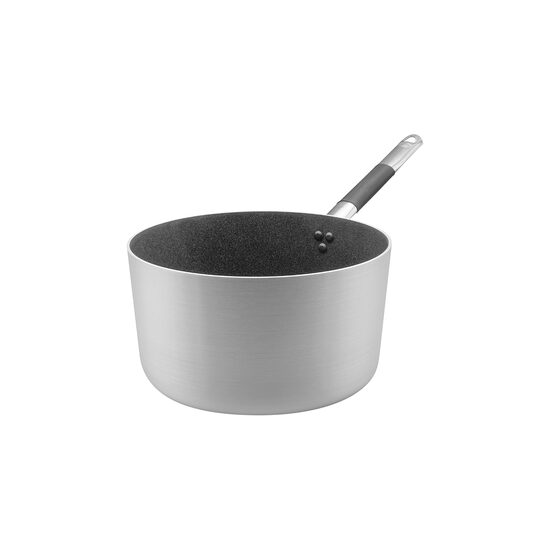 Cratiță antiaderentă din aluminiu de 3 mm SharkSkin pentru inducție cu mâner "cool" din inox