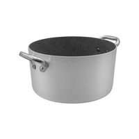 Cratiță antiaderentă înaltă Shark Skin din aluminiu de 3 mm, cu două mânere