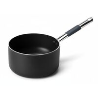 Cratita neagra antiaderentă din aluminiu de 5 mm, cu maner tubular din inox