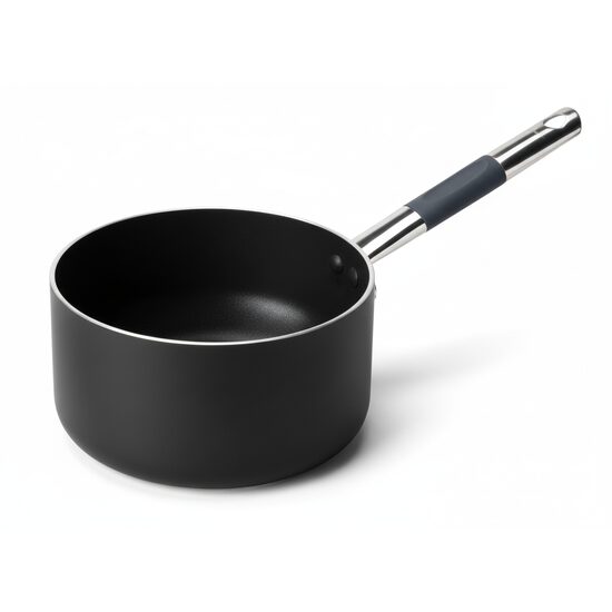 Cratita neagra antiaderentă din aluminiu de 5 mm, cu maner tubular din inox